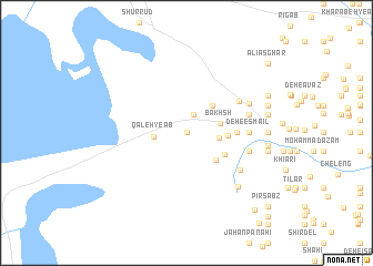 map of Kūh-e Khvājeh